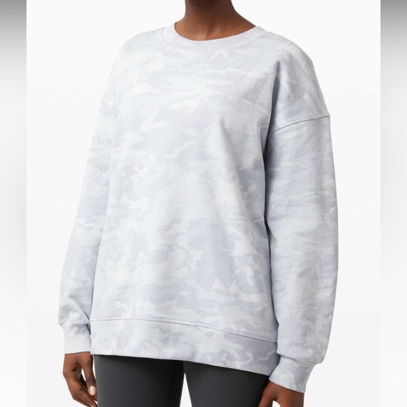 lululemon athletica Tops - NWT Lululemon Perfectly Oversized Crew Incognito Camo Alpine White Multi